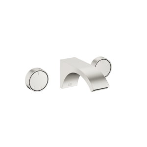 Dornbracht Cyo three-hole wall fitting 36707811-06 for washbasin, projection 160mm, without waste set, matt platinum