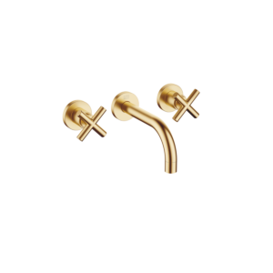 Dornbracht Tara. 36707892-28 for wall-mounted basin mixer, without waste set, projection 160 mm, brushed brass