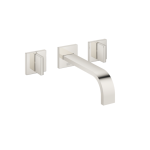 Dornbracht Mem Fertigmontageset 36712782-08 für Waschtisch-Zweigriff-Wandarmatur, ohne Ablaufgarnitur, platin