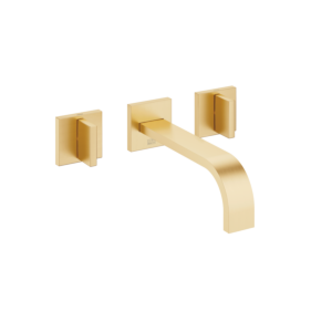 Dornbracht Mem Fertigmontageset 36712782-28 für Waschtisch-Zweigriff-Wandarmatur, ohne Ablaufgarnitur, messing gebürstet