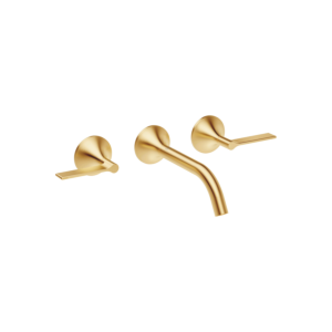 Dornbracht Vaia wall-mounted single lever mixer 36712819-28 for washbasin, without waste set, brushed brass