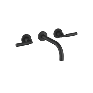 Dornbracht Tara. Fertigmontageset 36712882-33 für Waschtisch-Wand-Armatur, ohne Ablaufgarnitur, 190 mm, schwarz matt