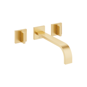 Dornbracht Mem Fertigmontageset 36717782-28 für Waschtisch-Zweigriff-Wandarmatur, ohne Ablaufgarnitur, messing gebürstet