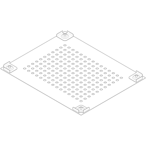 Dornbracht plaque de recouvrement Just Rain 04110211301-86 acier inoxydable, mat