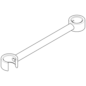 Dornbracht holder rinsing shower chrome 04172001400-00 20 x 238 mm chrome