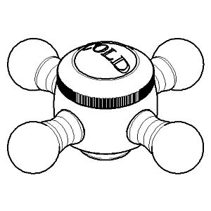 poignée croisée Dornbracht 04203600206-08 100 x 65 x 70_platine