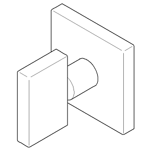 Dornbracht Griff mit Rosette 04207800201-08 platin