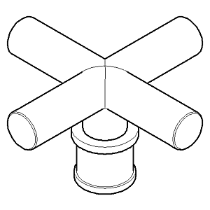 Dornbracht poignée complète TARA.-892 04208901100-00 chromé