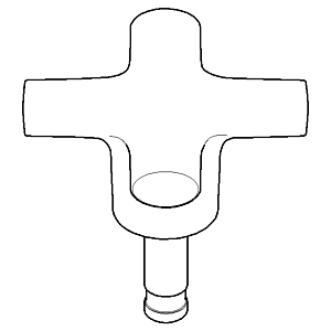 Dornbracht cross handle small 04209502400-00 chrome