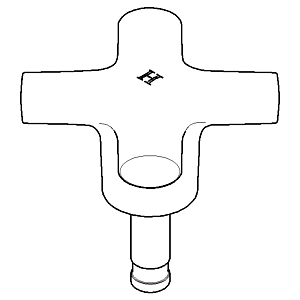 Dornbracht cross handle petit HOT 04209502500-47 champagne