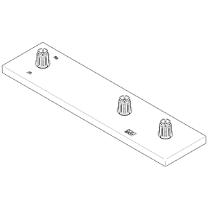 Dornbracht rosace 2 vannes 1 interrupteur pc 04279801100-00 chromé