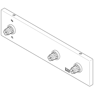 Dornbracht support de plaque à 3 trous 04279802500-00 chromé