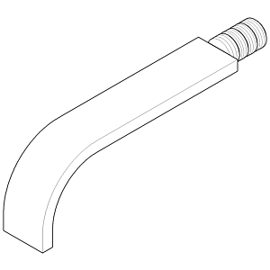 Dornbracht Ausl. EHM-WT mur 170 mm vc 04282217300-00 35 x 9 mm chromé