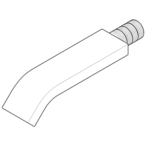 Dornbracht spout 38 x 14 wt wall A 04282224200-00 200x85x50_chrom