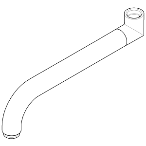 sortie Dornbracht pivotante 225 mm 04282507810-06 270 x 70 x 35_platine mat