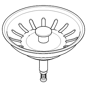 Dornbracht Bouchon pour extrémité de tuyau jeu de vidage électrique 04312006400-86 acier inoxydable mat