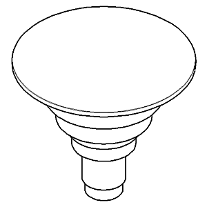 Dornbracht Pipe end plug 63flat 04312009600-06 platinum matt