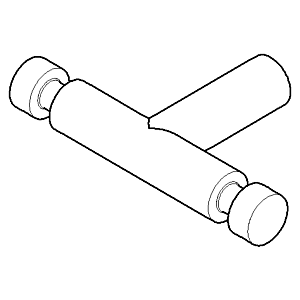 Dornbracht Haken carré intérieur double 05186051901-00 chromé