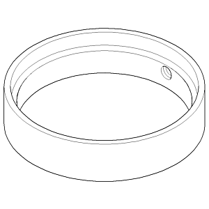 porte-verre Dornbracht (anneau) TB - 081720634-06 platine mat