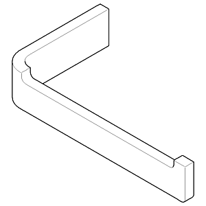porte-papier tige Dornbracht - chr 081771555-00 chromé