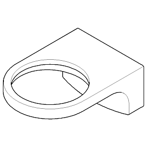 Dornbracht wall holder glass+soap+ Lot 081796503-10 matt white