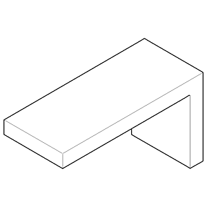 Dornbracht wall bracket right shelf 081798503-00 chrome