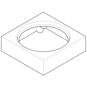 Dornbracht boitier brosse wc 082301505-00 150 x 135 x 85_chrom