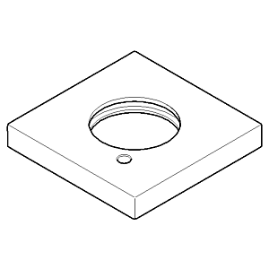 Dornbracht rosette square, dispenser ec 082797503-06 matt platinum