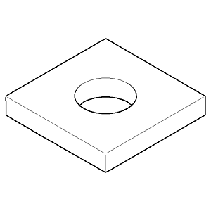 Dornbracht rosace carrée, distributeur r 082797505-00 60x60x25_chrom