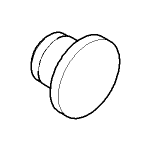 Dornbracht Pipe end plug smooth (D22/14 mm) 083120524-00 chrome