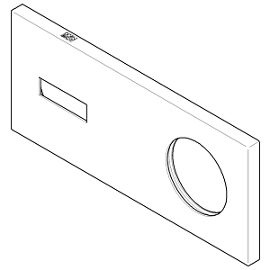 plaque de recouvrement Dornbracht , UP- WT- EHM 091101060-00 190 x 80 x 15_chrom