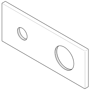 plaque de recouvrement Dornbracht , UP- WT- EHM 091101085-00 220x90x25_chrom