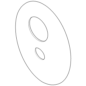 Dornbracht Plaque AP, WFB X-Strea 091102192-00 chromé