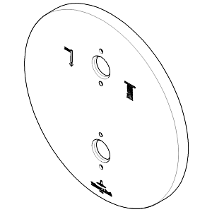 plaque Dornbracht pour therm. 091102226-47 champagne