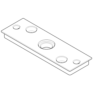 Dornbracht mounting plate 177.10 091102237-33 177x57x14_matt black