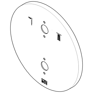 Dornbracht cover plate for UP Therm 091102243-00 chrome