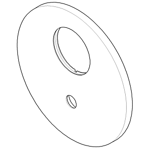 Dornbracht rosette for tub 091102250-33 091102250 D.150 x 9 mm matt black