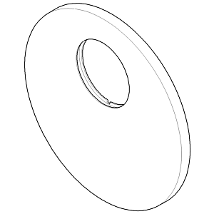 Dornbracht plaque de recouvrement UP-EHM 091102251-10 blanc mat