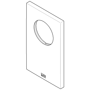 Dornbracht cover plate for UP-EHM 091102257-00 chrome