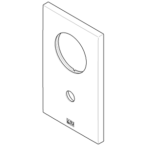 Dornbracht cover plate for UP-EHM 091102258-00 chrome