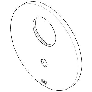 Dornbracht cover plate UP-EHM with around 091102261-00 chrome