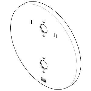 Dornbracht cover plate for UP Therm. 091102266-00 chrome
