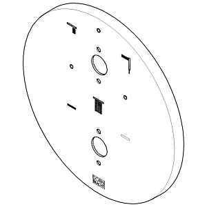 Dornbracht rosette with symbols 091102269-99 091102269 D.150 x 9 mm Dark platinum mat