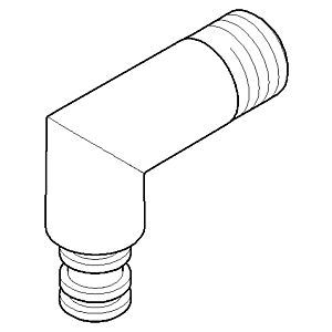 Dornbracht Anschluss Wand - platin m 09110301310-06 90x80x25_platin matt