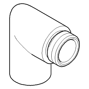 Dornbracht shower connector WFB-AP chrome 091103020-00 25.6 x 45 mm chrome