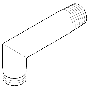 Dornbracht Brause-Anschluss 1/2 NPT x G1 091103021-00 x 42,5 x 21 mm Chrom