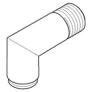Dornbracht wall connection elbow 091103036-10 matt white