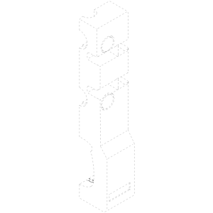 Dornbracht built-in box 801 -part. xTO 09111101490 380x120x70