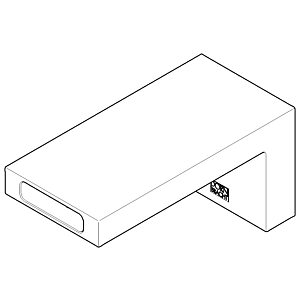 Dornbracht Auslauf WT Wand AL125 - m 091174031-33 100x80x60_mattschwarz