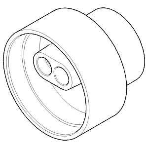 Dornbracht boîtier douche de tête 091205020-00 chromé